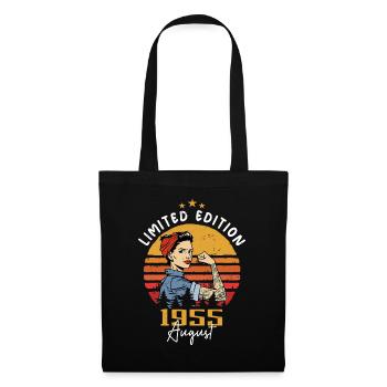 Août 1955 Rétro Vintage Anniversaire Août 1955 - Sac en tissu - noir - Devant
