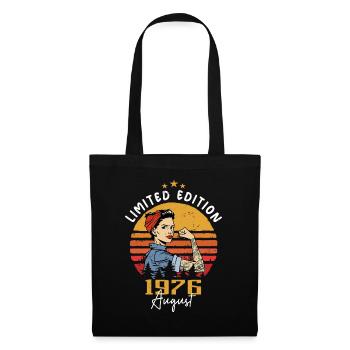 Août 1976 Retro Vintage Anniversaire Août 1976 - Sac en tissu - noir - Devant