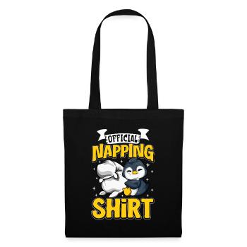 Offizielles Schlafshirt Pinguin - Stoffbeutel - Schwarz - Vorne