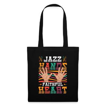 Mains de jazz, cœur fidèle, amateurs de jazz - Sac en tissu - noir - Devant