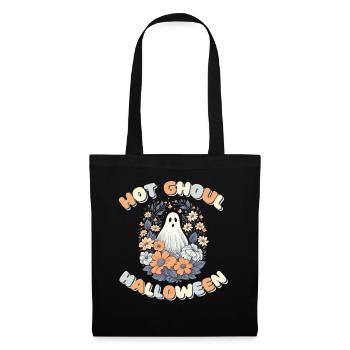 Groovy Ghost Flowers Hot Ghoul Halloween - Tote Bag - black - Front