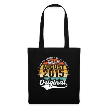 August 2015 Geburtstag Geschenkideen 2015 August - Stoffbeutel - Schwarz - Vorne