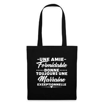 Amie formidable donne une marraine exceptionnelle - Sac en tissu - noir - Devant