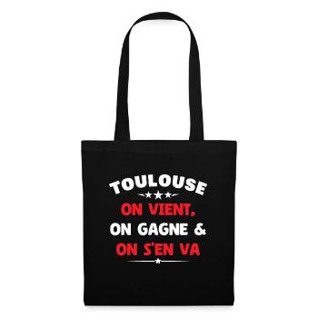 Rugby Toulouse Humour Cadeau Supporter - Sac en tissu - noir - Devant