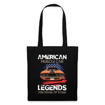 American Muscle Car Legends Are Made of Steel - Stoffbeutel - Schwarz - Vorne