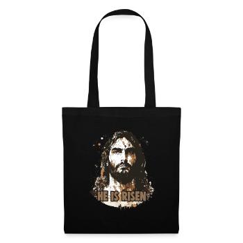 Christian Quotes Designs Hi Has Riseen - Sac en tissu - noir - Devant