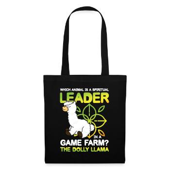 Animal Spiritual Leader Game Farm Dolly Llama - Stoffbeutel - Schwarz - Vorne