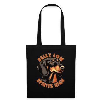 Hunde Spruch Dachshund Design für Hundeliebhaber - Stoffbeutel - Schwarz - Vorne