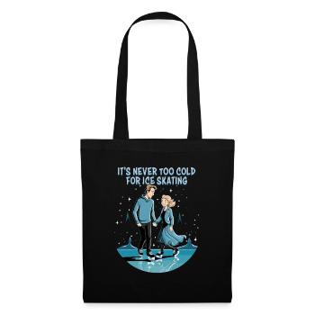 Patineur sur glace Patinage sur glace Patinage sur glace - Sac en tissu - noir - Devant