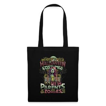 Pas de costume d’Halloween, juste Halloween pour les parents - Sac en tissu - noir - Devant