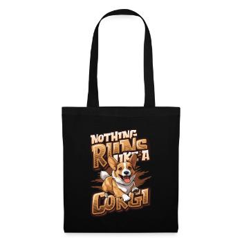 Nothing runs like a corgi - Tote Bag - black - Front