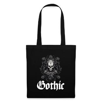 Gothik Okkult Rabe Gotik Schwarze Szene Wicca - Stoffbeutel - Schwarz - Vorne