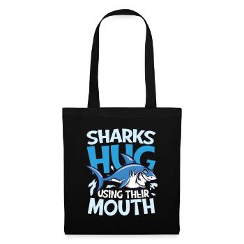 Sharks Hug Using Their Mouth - Stoffbeutel - Schwarz - Vorne