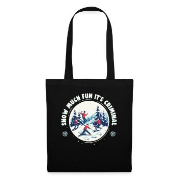 Snowball Fight Crew - Snow much fun it’s criminal - Sac en tissu - noir - Devant