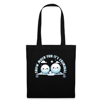 Snowball Fight Crew - Snow much fun it’s criminal - Sac en tissu - noir - Devant