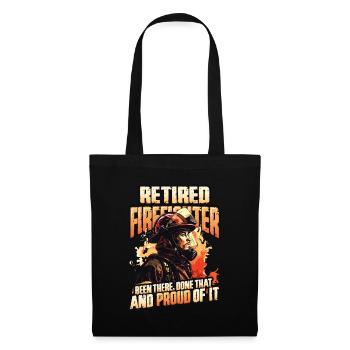Pompier à la retraite - Sac en tissu - noir - Devant