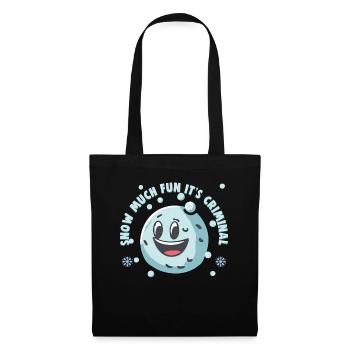 Snowball Fight Crew - Snow much fun it’s criminal - Sac en tissu - noir - Devant