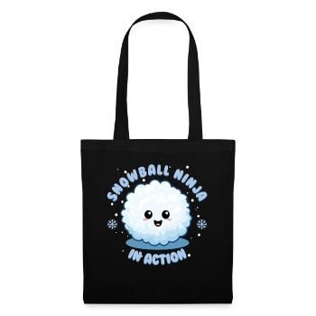 Snowball Fight - Snowball Ninja en action - Sac en tissu - noir - Devant