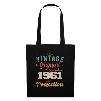 Octobre 1961 Cadeau d’anniversaire 1961 Octobre - Sac en tissu - noir - Devant
