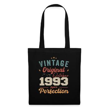 Oktober 1993 Geburtstagsgeschenk 1993 Oktober - Stoffbeutel - Schwarz - Vorne