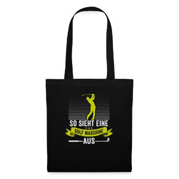 Golflehrer Golfer Design für Golfspieler - Stoffbeutel - Schwarz - Vorne