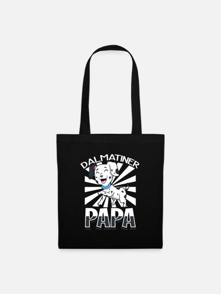 Dalmatiner Papa - Dalmatiner - Stoffbeutel - Schwarz