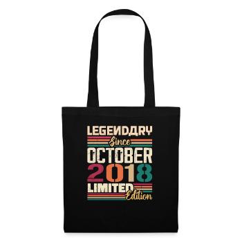 Octobre 2018 Millésime - Cadeau d’anniversaire 2018 - Sac en tissu - noir - Devant