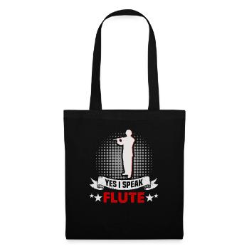 Flute player in the Musikverein Flötist Musician - Tote Bag - black - Front