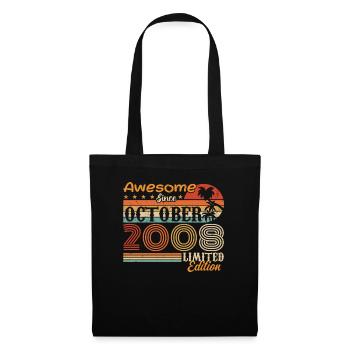 2008 October Vintage - October 2008 - Tote Bag - black - Front