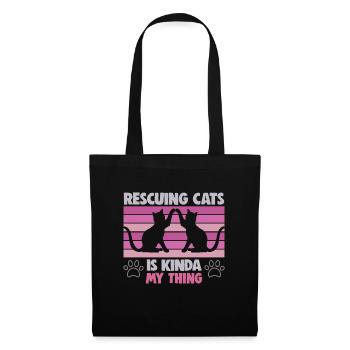 Conceptions de sauvetage de chiens pour les militants des droits des animaux - Sac en tissu - noir - Devant