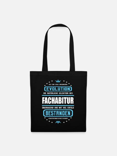 Fachabitur bestanden -Schulabschluss Design - Stoffbeutel - Schwarz