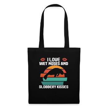 Nez froid Coeur chaud Lamantin potelé lamantin potelé - Sac en tissu - noir - Devant