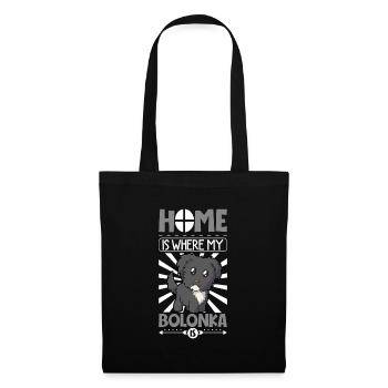 La maison est là où est ma Bolonka - Bolonka Zwetna - Sac en tissu - noir - Devant