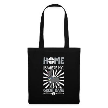 Home is where my Great Dane is - Deutsche Dogge - Tote Bag - black - Front
