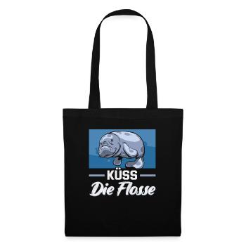 Cold Nose Warm Heart Manatee mollige Seekuh - Stoffbeutel - Schwarz - Vorne