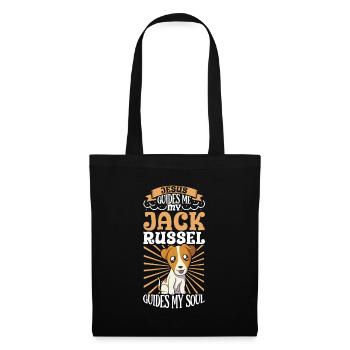 Jesus und mein Jack Russel Terrier - Stoffbeutel - Schwarz - Vorne