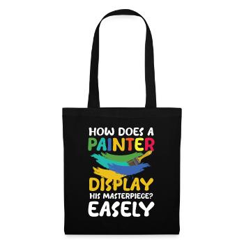 How Does A Painter Display His Masterpiece Easely - Stoffbeutel - Schwarz - Vorne