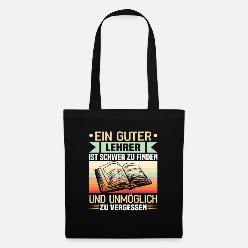 Bester Lehrer Rente Geschenkidee Schüler - Stoffbeutel - Schwarz