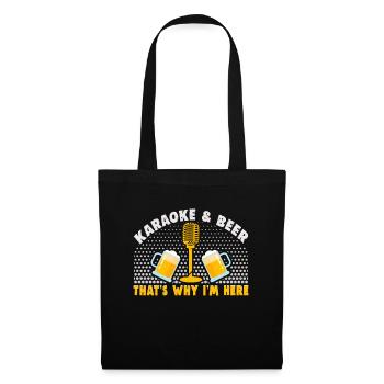Karaoké Chant Chanteur Musique Karaoké Bar - Sac en tissu - noir - Devant