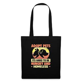 Conceptions de sauvetage de chiens pour les militants des droits des animaux - Sac en tissu - noir - Devant