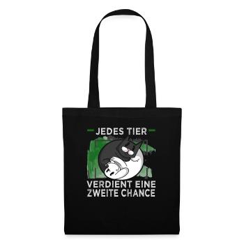 Hunderettungs Designs Für Tierrechtsaktivisten - Stoffbeutel - Schwarz - Vorne