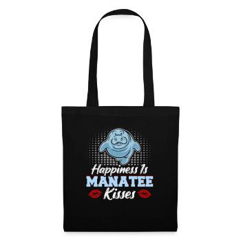 Cold Nose Warm Heart Manatee chubby manatee - Tote Bag - black - Front