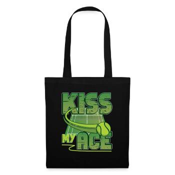 Tennis Lover, Kiss My Ass, Funny Tennis - Tote Bag - black - Front