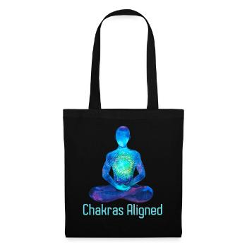 Chakras Aligned | Yoga Meditation Merch Gift Idea - Tote Bag - black - Front