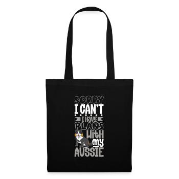 Projets avec mon berger australien - Sac en tissu - noir - Devant