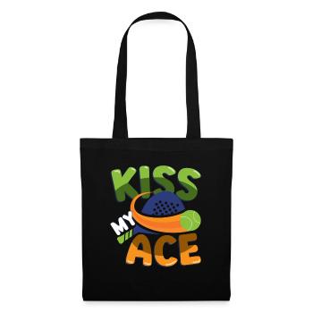 Amateurs de padel, Kiss My Ace, Padel tennis - Sac en tissu - noir - Devant
