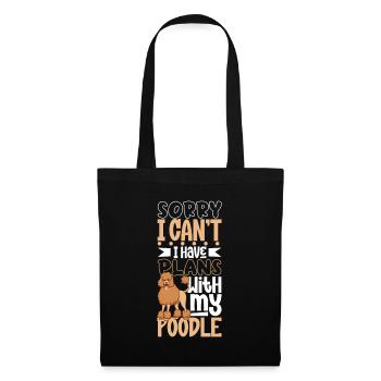 Plans avec mon caniche - Sac en tissu - noir - Devant