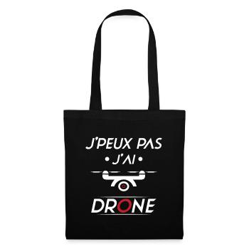 J'peux pas j'ai Drone - Sac en tissu - noir - Devant