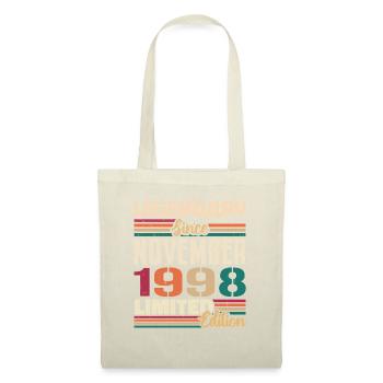 Légendaire depuis novembre 1998 - Cadeau 1998 - Sac en tissu - nature - Devant
