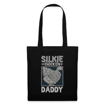 Papa au poulet soyeux - Sac en tissu - noir - Devant
